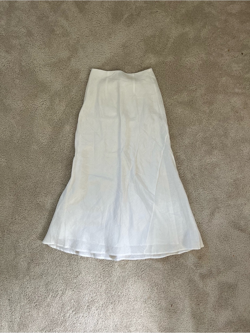 DISSH Syrah White Linen Midi Skirt - Size 6 - Picture 5 of 10